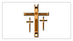 540  DSC700-517-CP-WT Copper 3 Crosses White